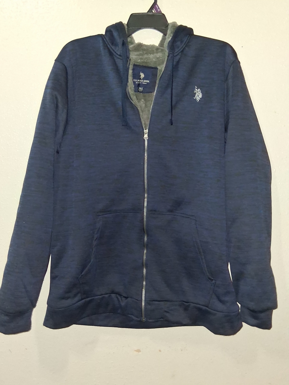 U.S. Polo Assn. Men’s Navy Zip-Up Hooded Sweater